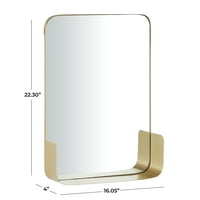 Космополитен 16 22 Златен рафт стена огледало