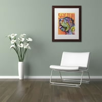 Търговска марка изобразително изкуство 'Шар Пей любов' платно изкуство от Дийн Русо, бял мат, дървена рамка