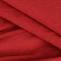 симоид жена рокля-мода Екипажа врата хлабав джобове къс ръкав твърди средата на прасеца дълга рокля Червено