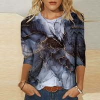 Жените дълъг ръкав върхове клирънс ризи отпечатани хлабав тениска средата дължина ръкав блуза