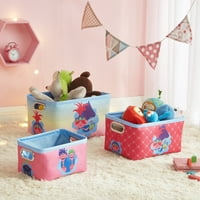 Дриймуъркс троловете гнездящи Детски Кутии за съхранение, комплект от 3 броя
