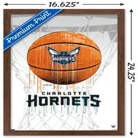 Шарлът Хорнетс-Стенен Плакат За Баскетболна Стена, 14.725 22.375