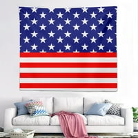 American Flag Tapestry, USA Stars and Stripes Flag Hippie Tapestry Wall Висяща за спалня, Ден на независимостта Четвърти юли Одеяло за плакати за плакати