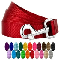 Country Brook Petz® Nylon Dog Leash - Red, Foot