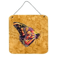 Carolines Treasures 8858ds Butterfly на златна стена или висящи отпечатъци, 6x6, многоцветни