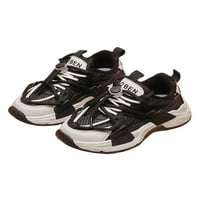 Ротосв детски маратонки комфортни маратонки дишащи маратонки нисък топ спортни обувки за ходене на открито леки черни 11С