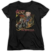 Betty Boop - На колела - риза за къси ръкави за жени - малки