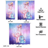 Сладък Лило & Стич печат душ завеса водоустойчиви тъкани с кука Баня Баня екран-с，90*