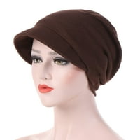 Farfi моден топъл памук жени твърд цвят шапка за шапка за есента на зимата