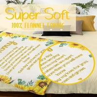 -Саке баба слънчогледово одеяло - Одеяла на баба фланел Подарък за баба в Деня на майката, Коледа, рожден ден или Деня на благодарността - 50 60