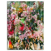 Art DesignArt Pink Flowers Флорален печат върху увито платно - розово в. Широко. Високо