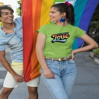 Празнувайте Love Rainbow Text Тениска Жени -Smartprints Designs, женски xx-голяма