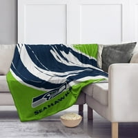 Сиатъл Seahawks 60 '' 80 '' Retro Jazz Coral Fleece Bendlet