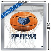 Мемфис Гризлис - Стенен Плакат За Баскетболна Стена, 14.725 22.375