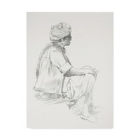 Изобразително изкуство 'Източен човек скица' платно изкуство от Майкъл Джексън