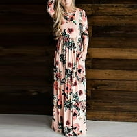 Женска модна летна рокля с флорална печатница