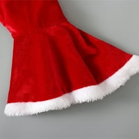 Кодуоп Коледа Детски дрехи писмо Санта печат дълъг ръкав кадифе върхове и панталони шапка комплект