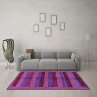 Ahgly Company Indoor Rectangle Abstract Purple Modern Area Rugs, 7 '9'