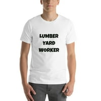 Дървес двор работник забавен стил с къс ръкав памучна тениска от неопределени подаръци