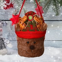 Коледна чанта за бонбони Дядо Коледа снежен лос лос Подарък чанти преносими закуски чанти кошници за партия декорация