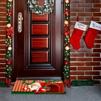 Коледен фестивал Декорация на входната врата килим на закрито на открито анти-мат за постелка добре дошъл