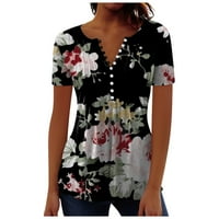 Блузи за жени ризи флорален печат лято модерен туника блуза Реколта бохемска риза върхове тоалети ЧМОРА