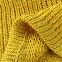 Yubnlvae тениска за жени ежедневни топли разкрепостени копчета плетене на качулка джъмпер дълги върхове блуза пуловер
