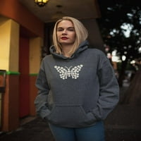 Daisy Butterfly Hoodie Women -разно от Shutterstock, женски хх -голям