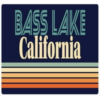 Бас езеро Калифорния Винилов стикер Стикер ретро дизайн