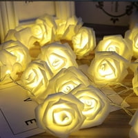 Слотни светлини батерията, работеща на закрито с LED светлинни рози с топло осветление - перфектна декорация на дома за спалня, парти, събитие