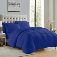 Луксозно Кралско синьо 5-парче легло в чанта надолу алтернативен Утешител комплект, близнак
