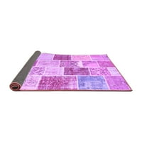 Ahgly Company Indoor Rectangle PackWork Purple Transitional Area Cugs, 7 '10'