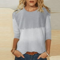 Ризи за жени пачуърк отпечатани о-деколтета с дълъг ръкав пуловер мода ежедневни разхлабени блузи върхове улични дрехи ризи за парти