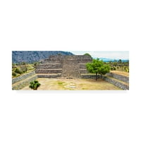 Изящно изкуство Вива Мексико пирамида на кантона археологически обект х платно изкуство от Филип Хюгонар