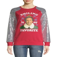 Усмивката на елфите е любимият ми графичен пуловер с пайети