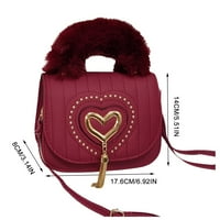 Чанти за жени пазарска чанта за меки пухкави пухкави плюшени Топ дръжка чантата и с презрамка чанта