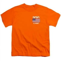 TREVCO NASA145-YT-NASA & CADET-Short Sleeve Youth 18- тениска, оранжева- средна