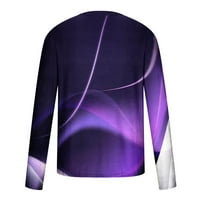 Смихоно клирънс модерен пуловер дълъг ръкав екипажа врата линия 3д печат цвят контраст тениски за мъже тънък годни Случайни Мода Мъжки Блуза върхове Мъжки Свободн?