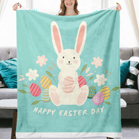 Пролетно Великденско одеяло с калъфки за възглавници за диван офис удобно и топло хвърля легла поздрави и подаръци одеяло за деца и възрастни