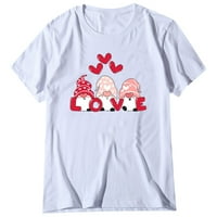 Свети Валентин Кръгла шия тениски ежедневни тениски с къс ръкав