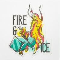 Agdest Club Club Decal Stickers of Fire and Ice Premium Indoor за телефона на лаптоп