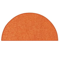Ambiant Broadway Collection Плътна цветна площ килими оранжево - 33 66 половин кръг