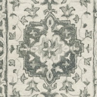 Aspen Norwood Southwestern Wool Runner Rug, сиво светлосиво, 2'3 9 '