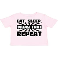 Inktastic Eat, Sleep, Muay Thai, Повтаряне на подаръци за малко дете или тениска за момиче