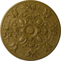 1 4 од 1 4 П Баил таван медальон, ръчно рисувано злато