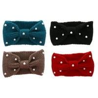 Bow-Knot Band Band Chic Knit Writting Headband Band Hairb Gand за жени