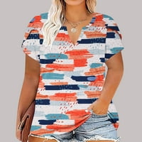 Сладки големи тениски за жени за къси ръкави върхове блузи редовно прилягащи тениски пуловер тениски върхове графични тениски за печат v върхове на шията ежедневн?