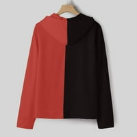 Tklpehg якета за мъже модерни палти с дълъг ръкав есен моден пуловер с качулка пълен цип твърд цвят ежедневни спортове червено xxl