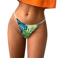 Felwors Жени отпечатва бикини Thong Beach стил бельо g string t back underpants comfort меки ниски възходни гащи размер xxl