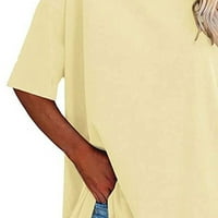 Жени с дълъг ръкав отгоре големи тениски раирана риза екипаж ший на коефициента на талия отгоре мека ежедневна разхлабена риза свободно време дрехи
